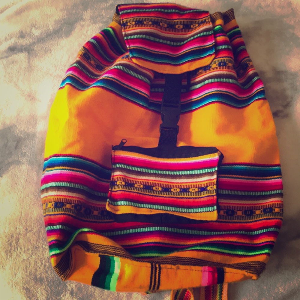Great beach backpack! Peruvian hippie backpack!